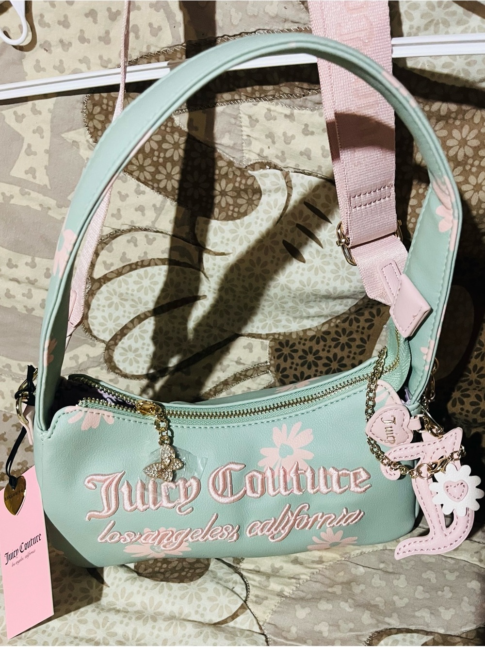 Exclusive Daisy for Juicy Shoulder Bag Frosty Green/Pink
